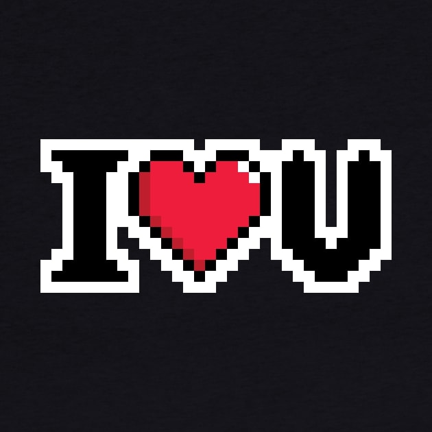 I Love You Video Game Heart T-Shirt by HolidayShirts